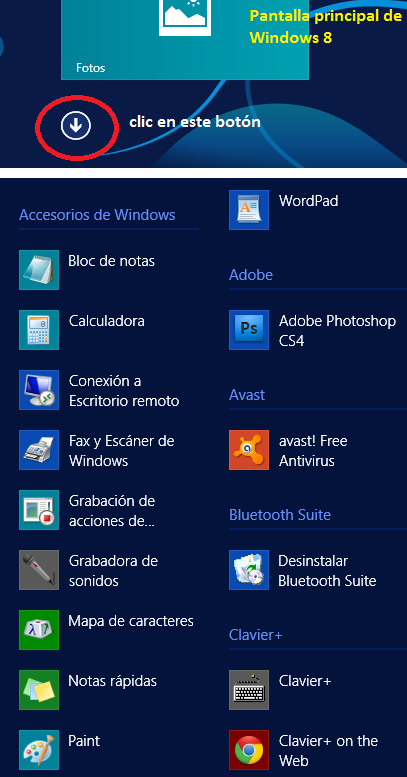 Pasos para ir a los Accesorios de Windows
