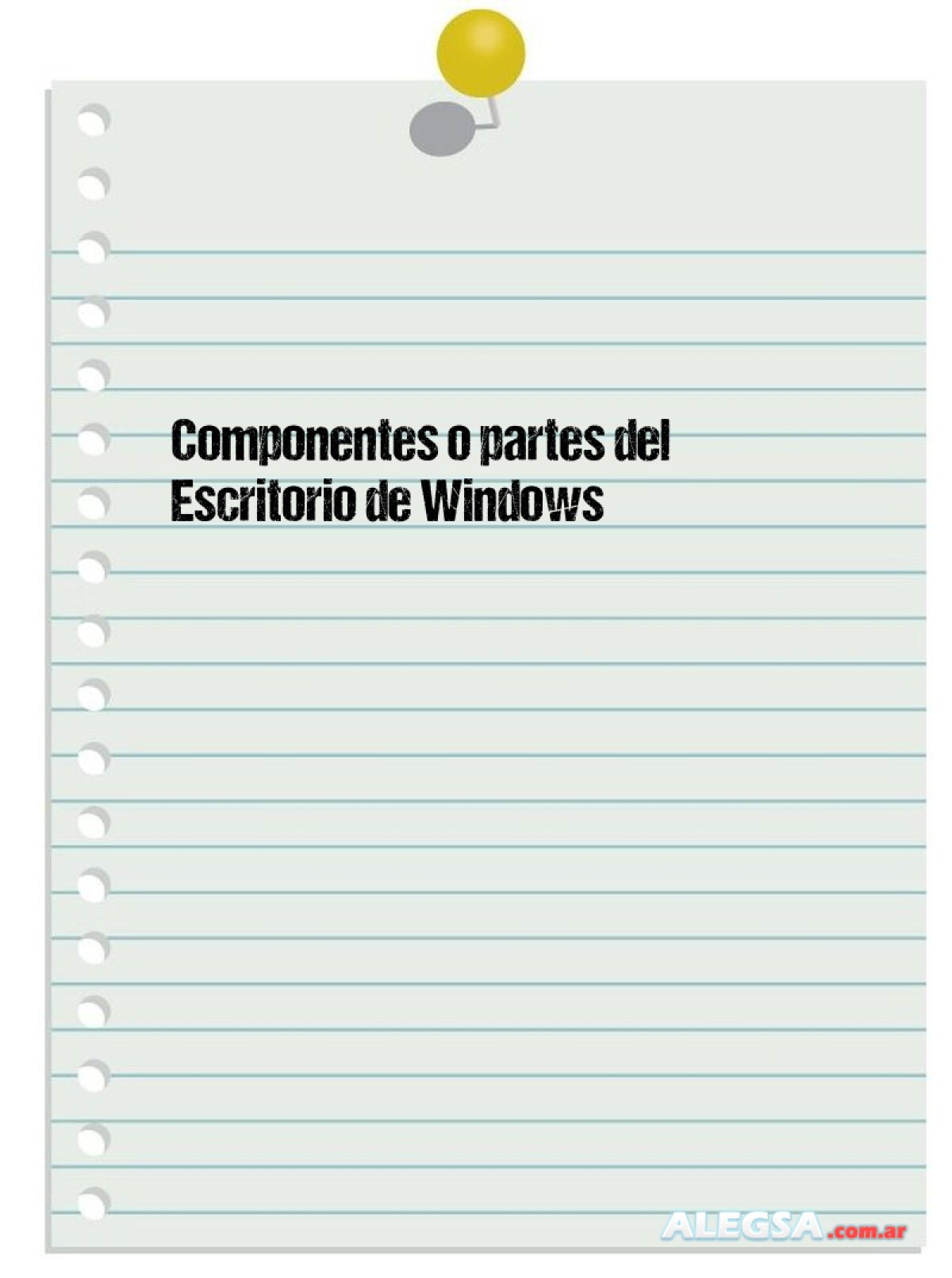 Componentes O Partes Del Escritorio De Windows 2880